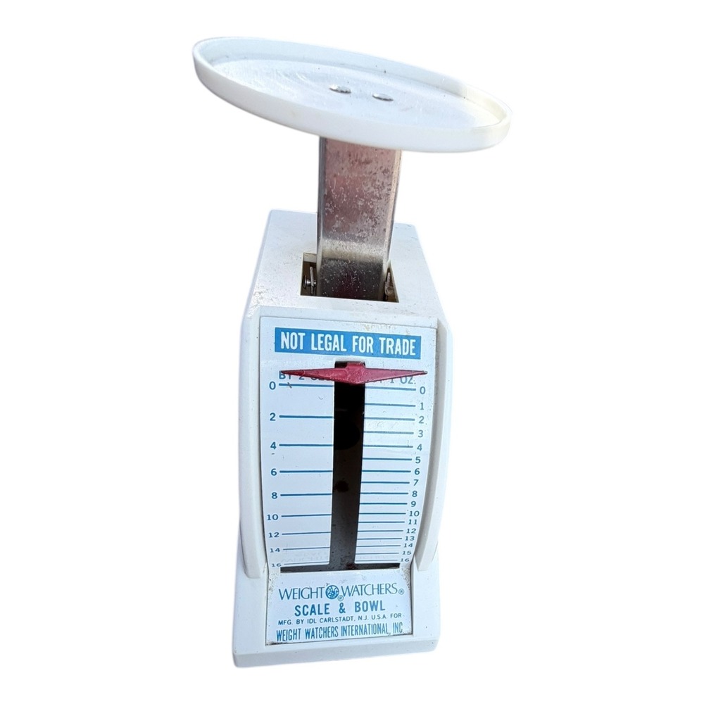 Weight Watchers‎ Scale White Plastic Vintage Food Portion Kitchen Scale